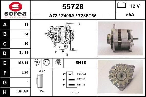 EAI 55728 - Alternator furqanavto.az