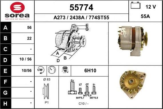 EAI 55774 - Alternator furqanavto.az