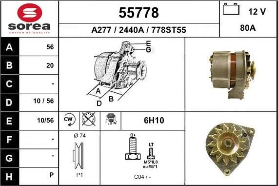 EAI 55778 - Alternator furqanavto.az