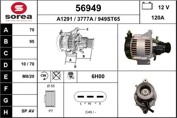 EAI 56949 - Alternator furqanavto.az