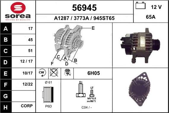 EAI 56945 - Alternator furqanavto.az
