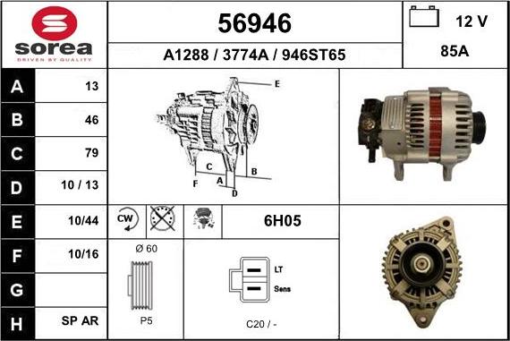 EAI 56946 - Alternator furqanavto.az