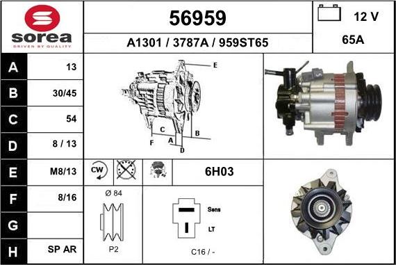 EAI 56959 - Alternator furqanavto.az