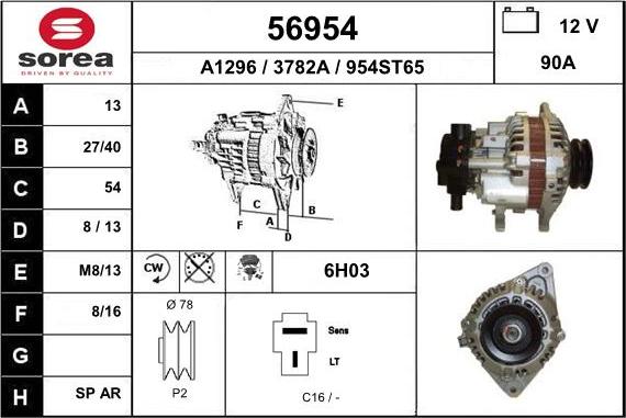 EAI 56954 - Alternator furqanavto.az