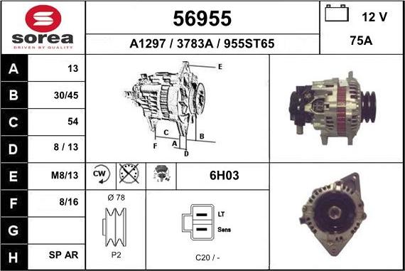 EAI 56955 - Alternator furqanavto.az