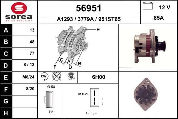 EAI 56951 - Alternator furqanavto.az