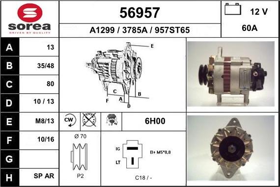 EAI 56957 - Alternator furqanavto.az