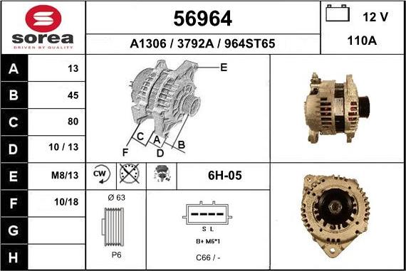 EAI 56964 - Alternator furqanavto.az