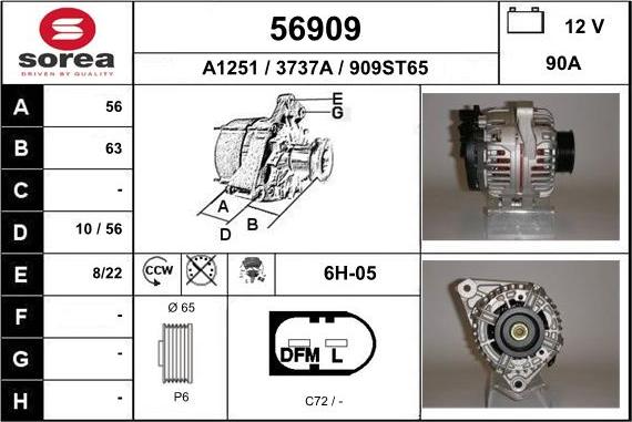 EAI 56909 - Alternator furqanavto.az