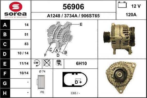 EAI 56906 - Alternator furqanavto.az