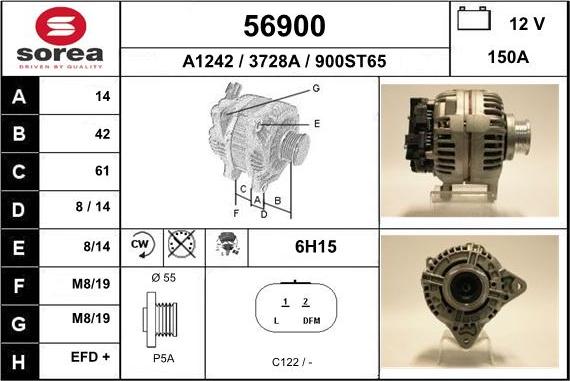 EAI 56900 - Alternator furqanavto.az