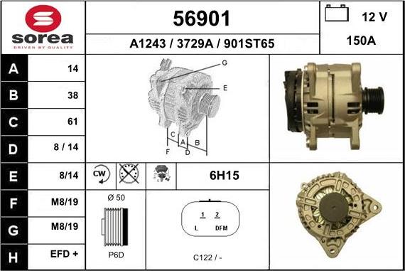 EAI 56901 - Alternator furqanavto.az