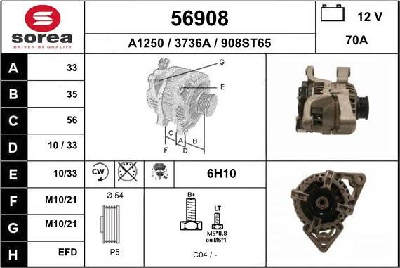 EAI 56908 - Alternator furqanavto.az