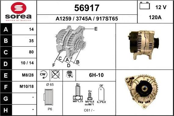 EAI 56917 - Alternator furqanavto.az