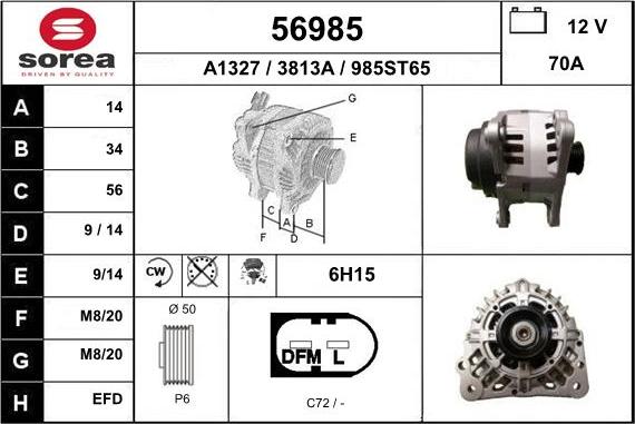 EAI 56985 - Alternator furqanavto.az