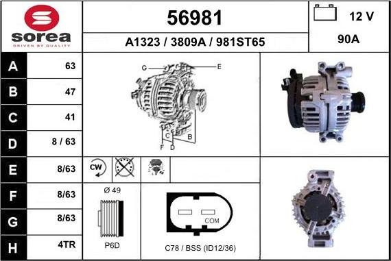 EAI 56981 - Alternator furqanavto.az