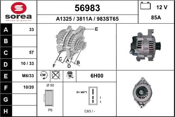 EAI 56983 - Alternator furqanavto.az