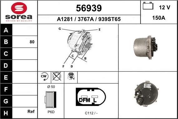 EAI 56939 - Alternator furqanavto.az