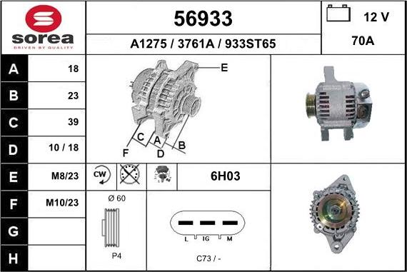EAI 56933 - Alternator furqanavto.az