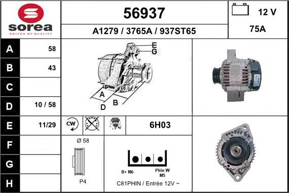 EAI 56937 - Alternator furqanavto.az