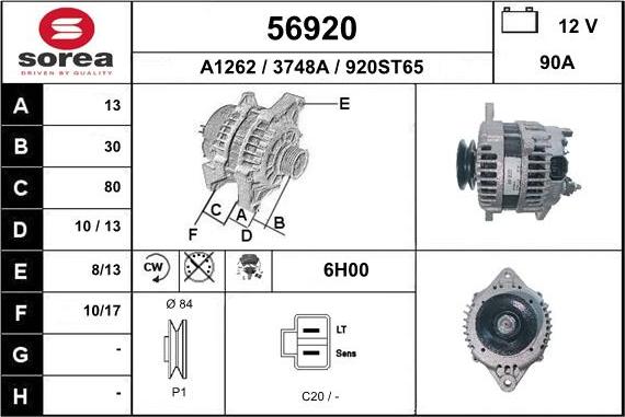 EAI 56920 - Alternator furqanavto.az