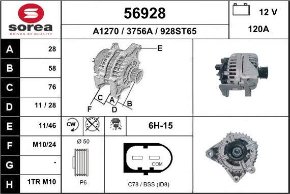 EAI 56928 - Alternator furqanavto.az