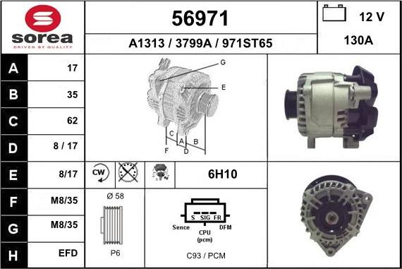 EAI 56971 - Alternator furqanavto.az