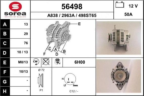 EAI 56498 - Alternator furqanavto.az