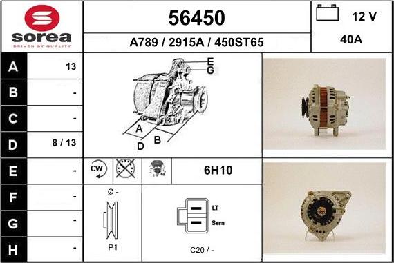 EAI 56450 - Alternator furqanavto.az