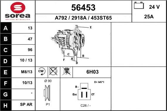 EAI 56453 - Alternator furqanavto.az