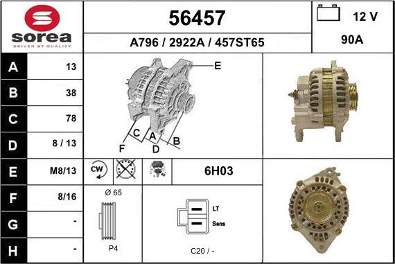 EAI 56457 - Alternator furqanavto.az