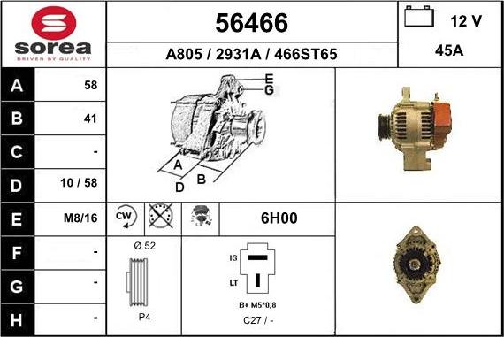 EAI 56466 - Alternator furqanavto.az