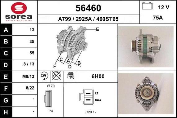 EAI 56460 - Alternator furqanavto.az