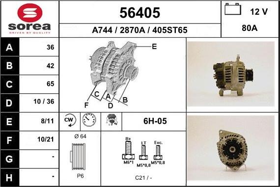 EAI 56405 - Alternator furqanavto.az