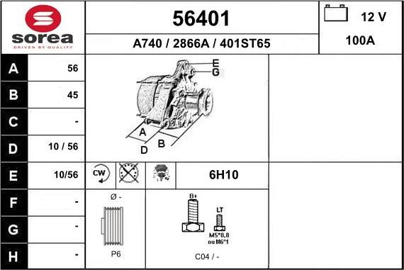 EAI 56401 - Alternator furqanavto.az