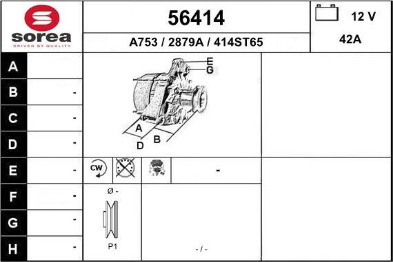 EAI 56414 - Alternator furqanavto.az