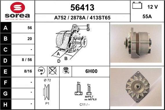 EAI 56413 - Alternator furqanavto.az