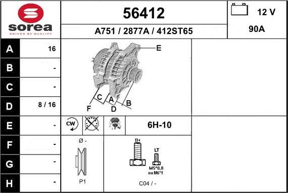 EAI 56412 - Alternator furqanavto.az