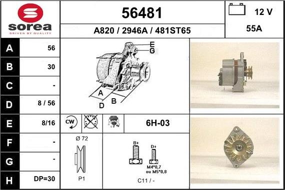 EAI 56481 - Alternator furqanavto.az