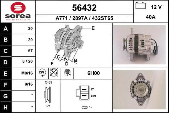 EAI 56432 - Alternator furqanavto.az