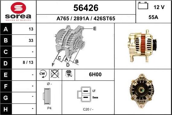 EAI 56426 - Alternator furqanavto.az