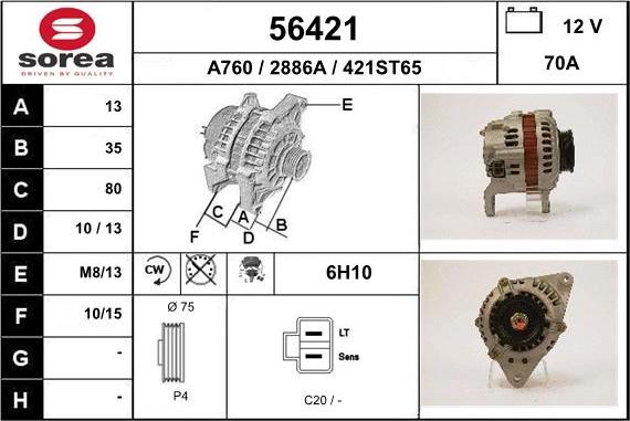 EAI 56421 - Alternator furqanavto.az