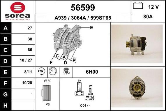 EAI 56599 - Alternator furqanavto.az