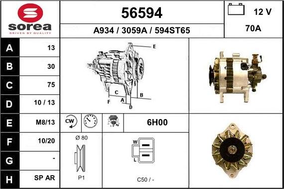 EAI 56594 - Alternator furqanavto.az