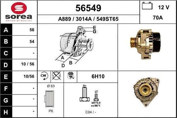 EAI 56549 - Alternator furqanavto.az