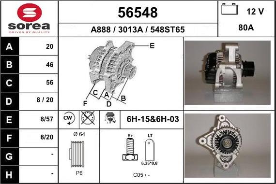 EAI 56548 - Alternator furqanavto.az