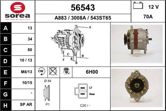EAI 56543 - Alternator furqanavto.az