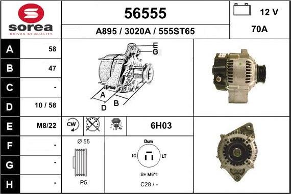 EAI 56555 - Alternator furqanavto.az