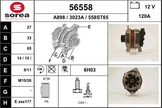 EAI 56558 - Alternator furqanavto.az