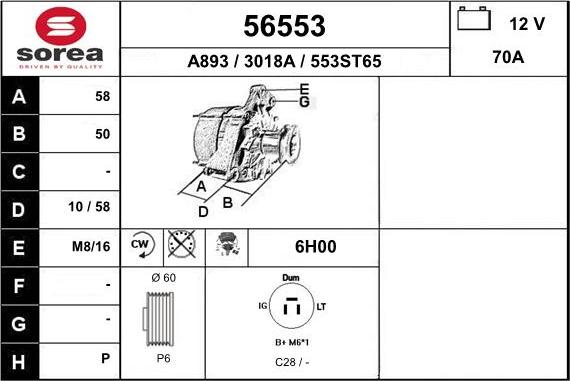 EAI 56553 - Alternator furqanavto.az